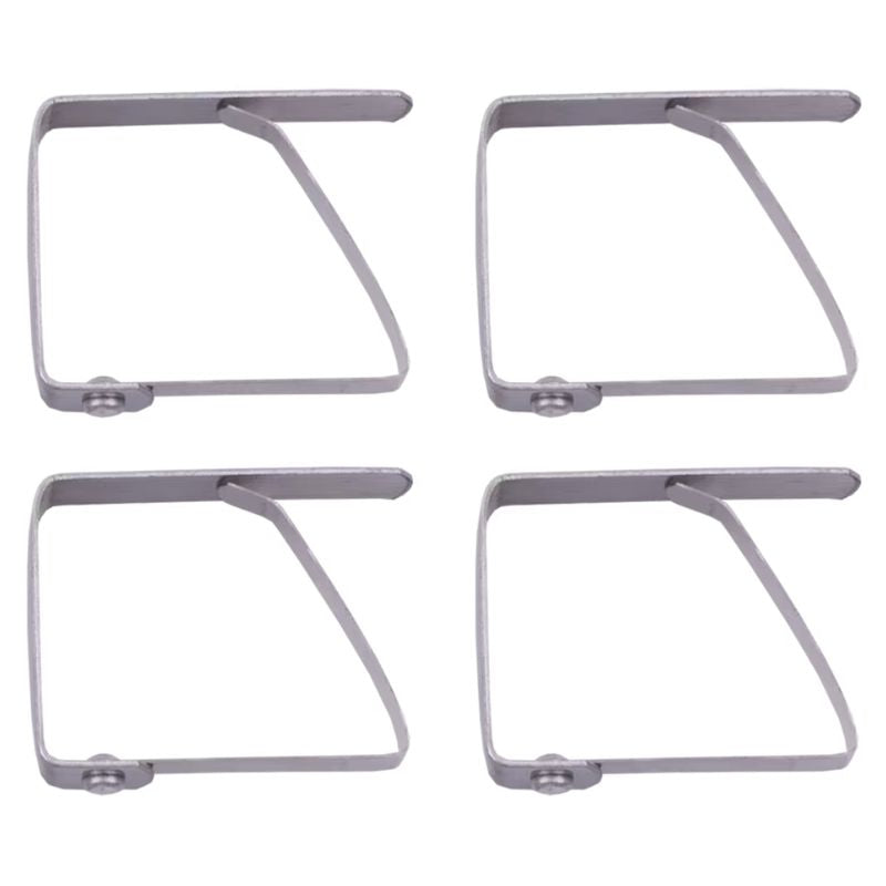 Appetito stainless steel tablecloth clips - set of 4.