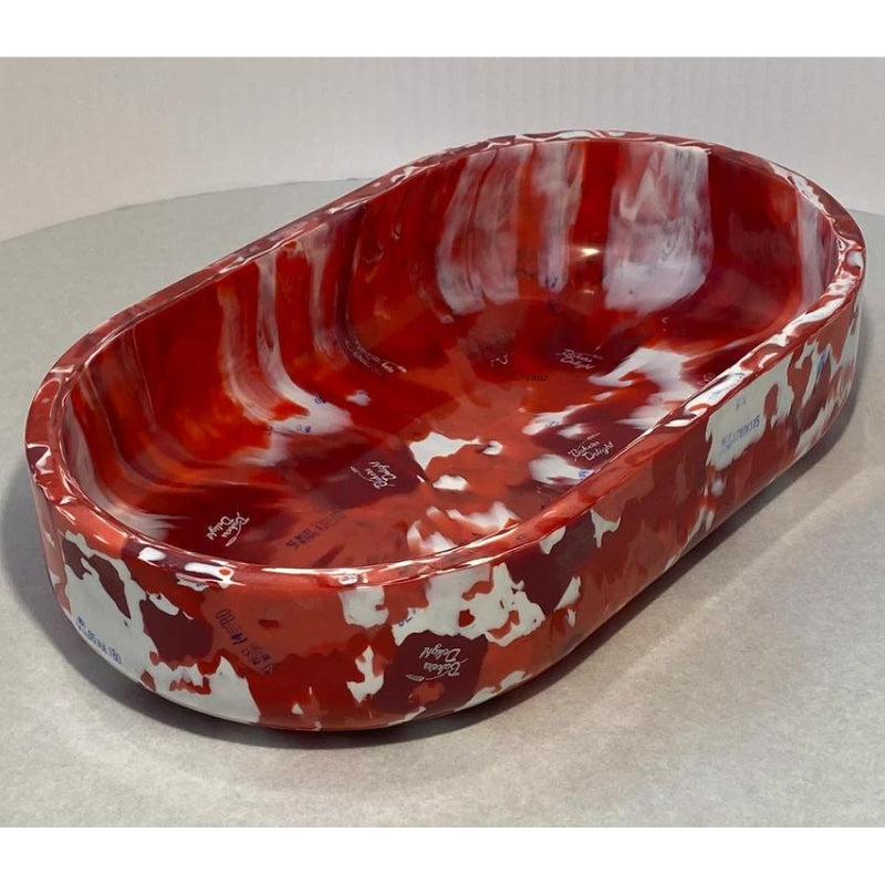 Long Bread Tag Bowl made from recycled bread tags My Green Stuff