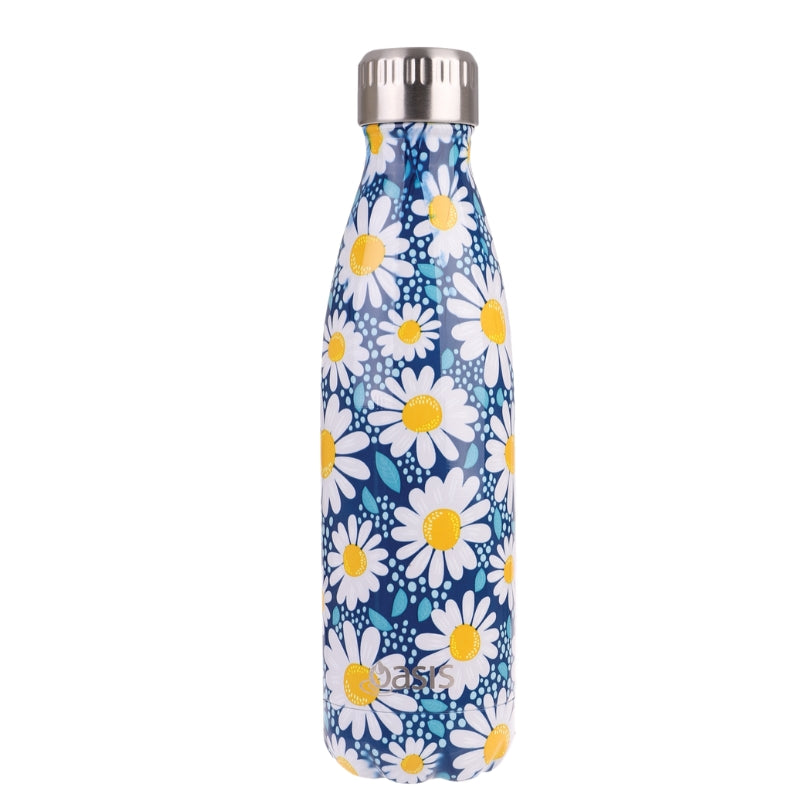 Floral Prints Stainless Steel Water Storage Bottle 500mL