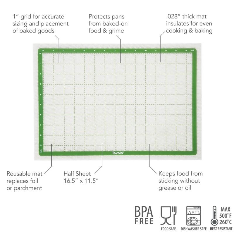 Chart Half Baking Sheet Dimensions Tovolo Pro-Grade Reusable