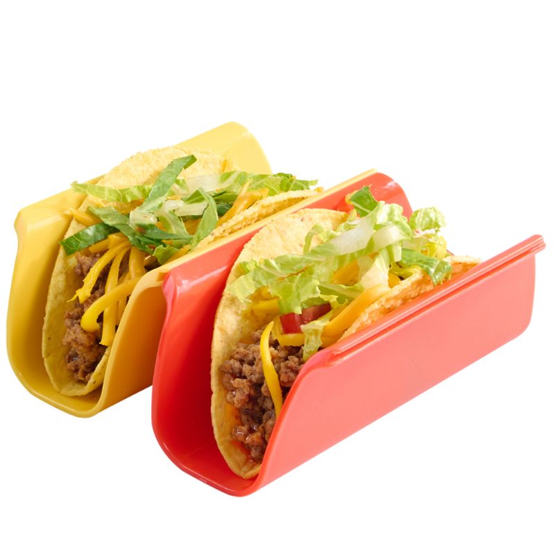 Appetito Taco holder set - 4 asst. colours - 2 shown with tacos in.