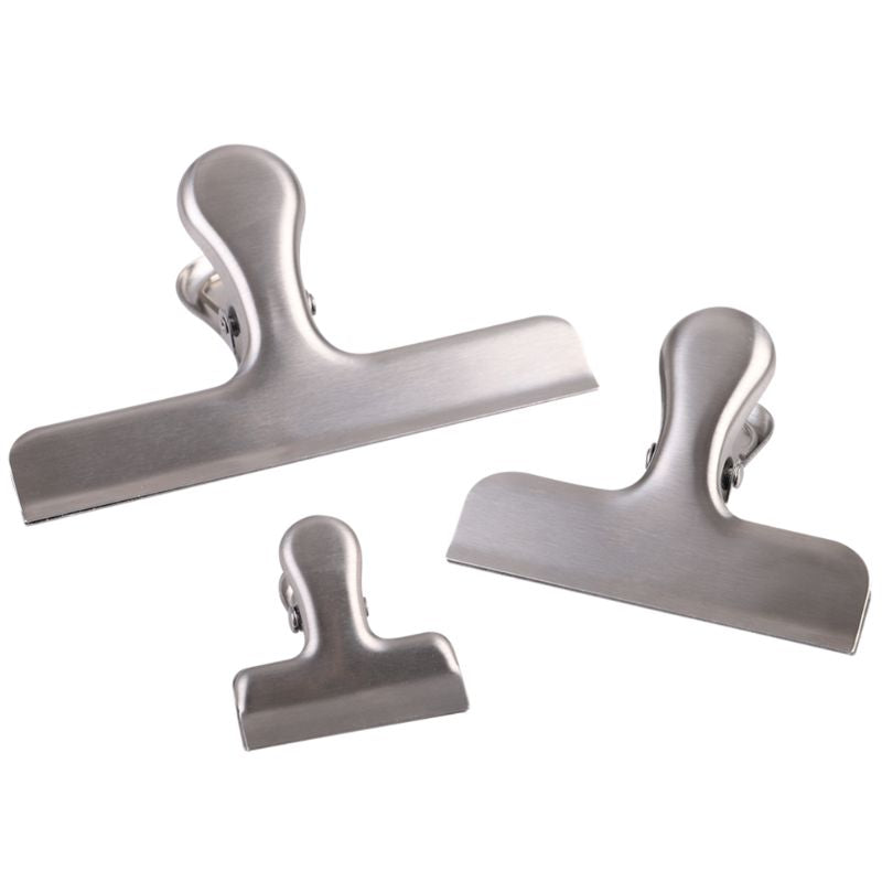 Appetito stainless steel bag clips - set of 3 asst. sizes.