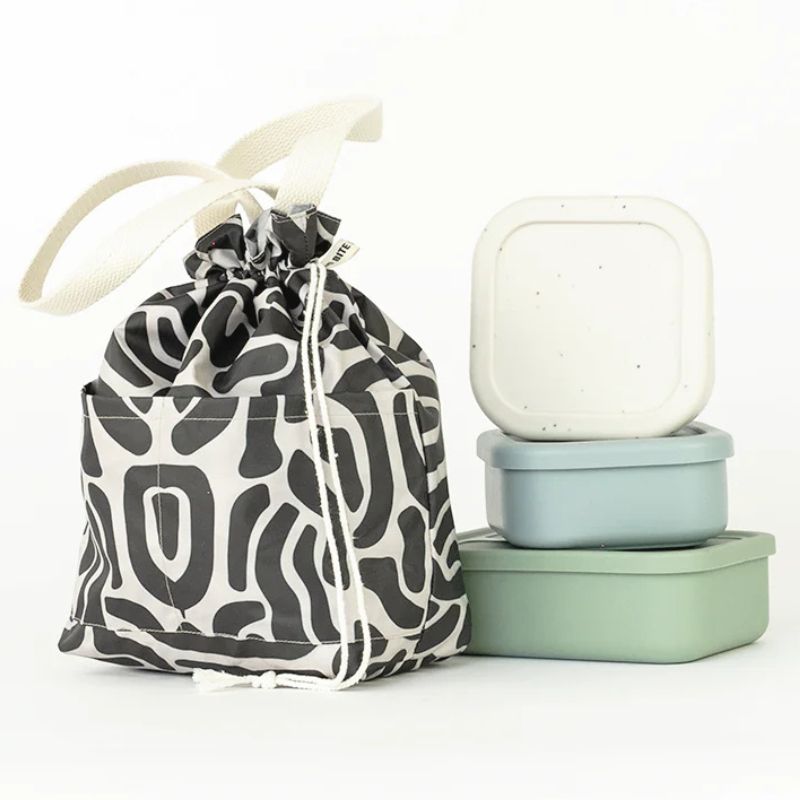 Big Bite Studios - Happy Pouch Club - lunch bag - Ebb and Flow.