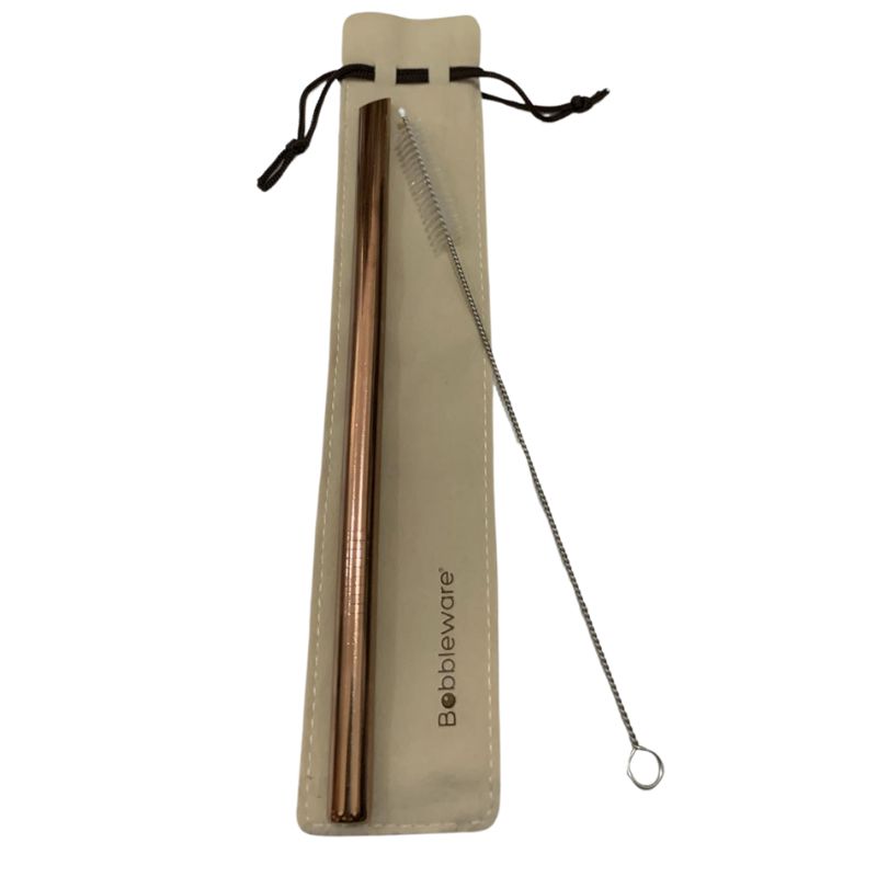 Bobbleware - stainless steel straw with cleaner and pouch.