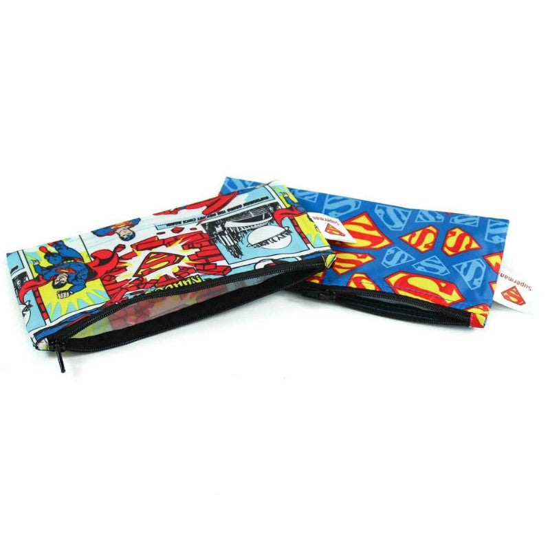 Bumkins reusable bags - set of 2 snack bags - Superman.