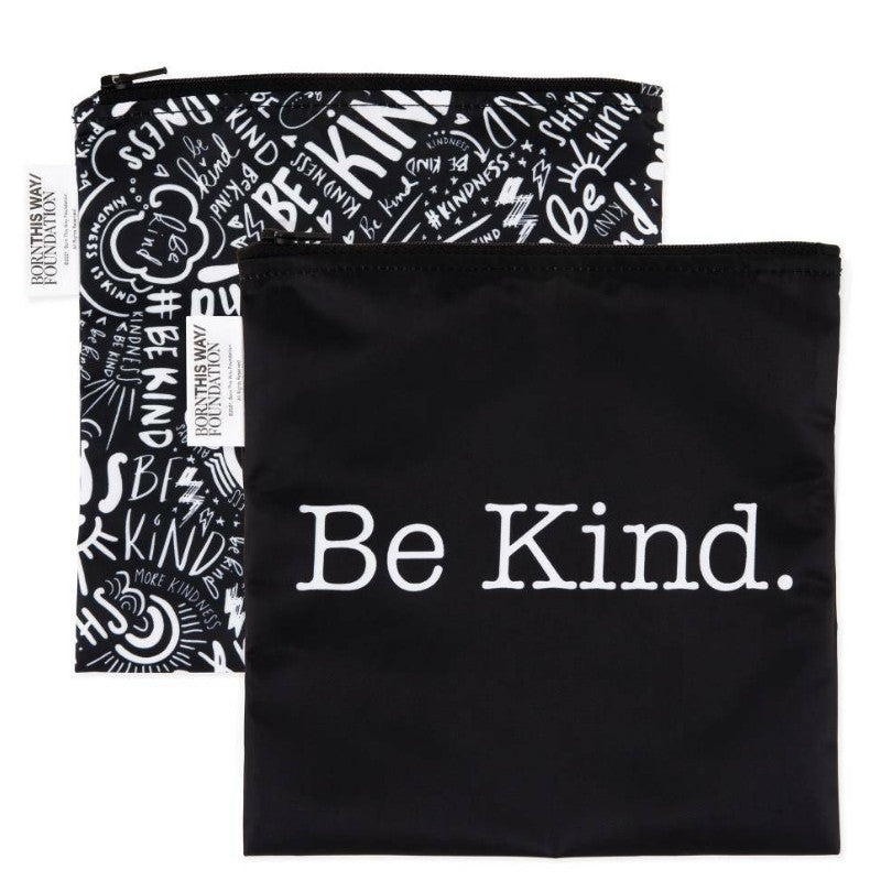 Bumkins reusable sandwich bags - set of 2 - Be Kind.