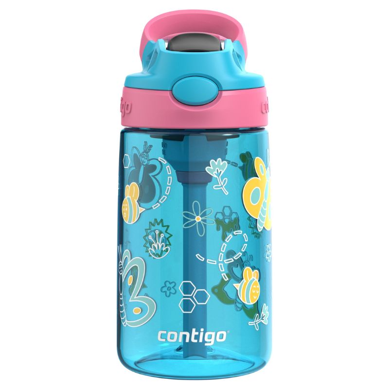 Contigo Kids Autospout Gizmo flip 414ml water drink bottle - Butterflies.