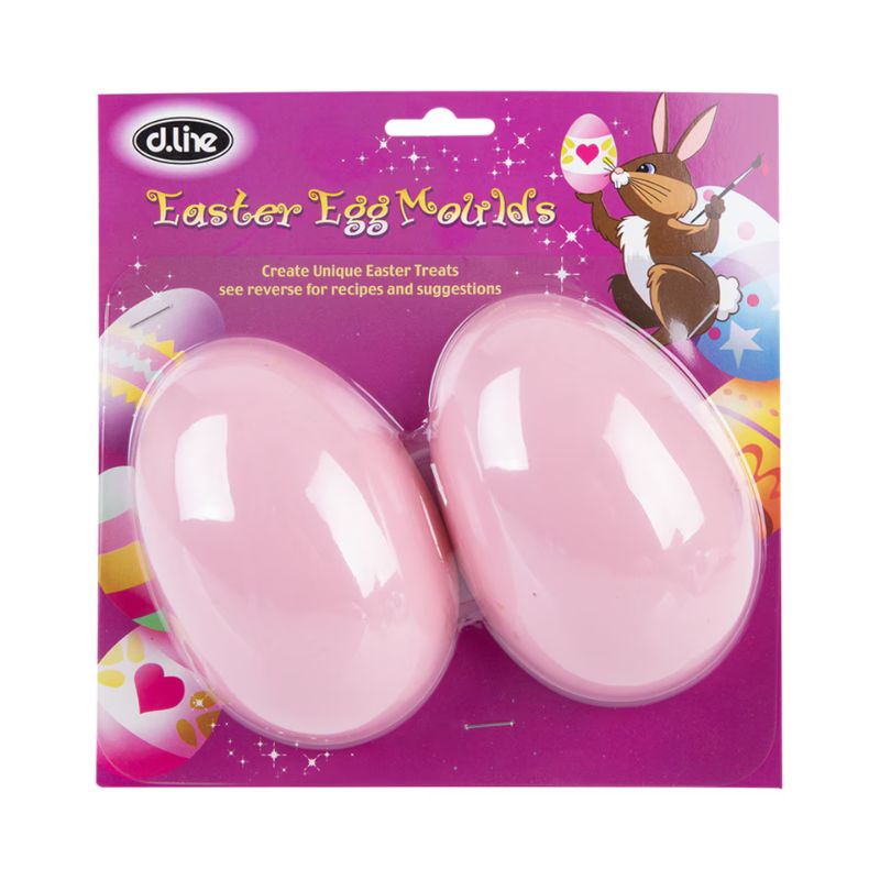 D.Line large plain chocolate egg mould - set of 2 - in packaging.