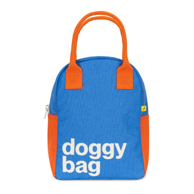 Fluf zipper lunch bag washable cotton - Doggy Bag.