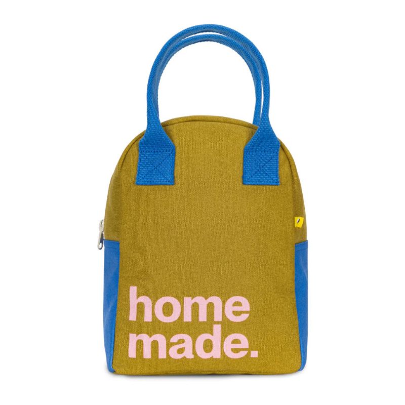 Fluf zipper lunch bag washable cotton - Home Made.
