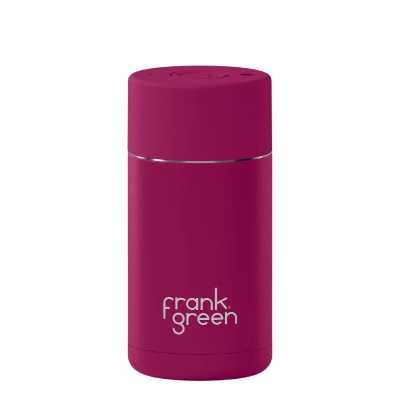 Frank Green ceramic reusable cup - coffee or tea cup - 12oz/355ml - Berry.