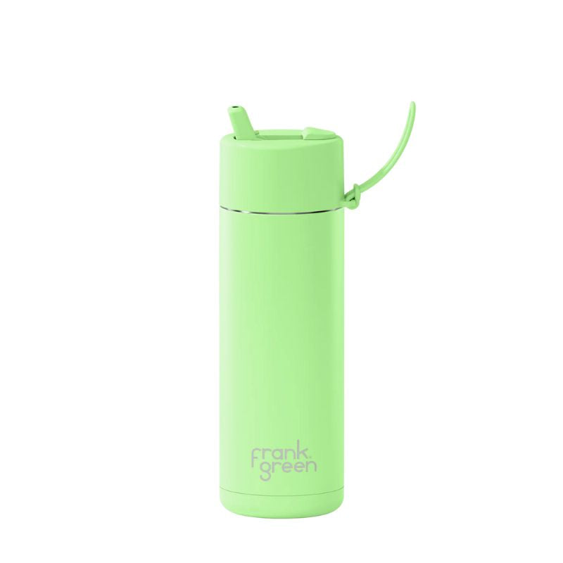 Frank Green Ceramic reusable bottle with straw - 20oz / 595ml - Aurora GLOW.