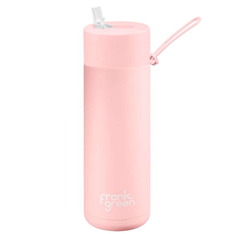 Frank Green Ceramic reusable bottle with straw - 20oz / 595ml - Blushed.