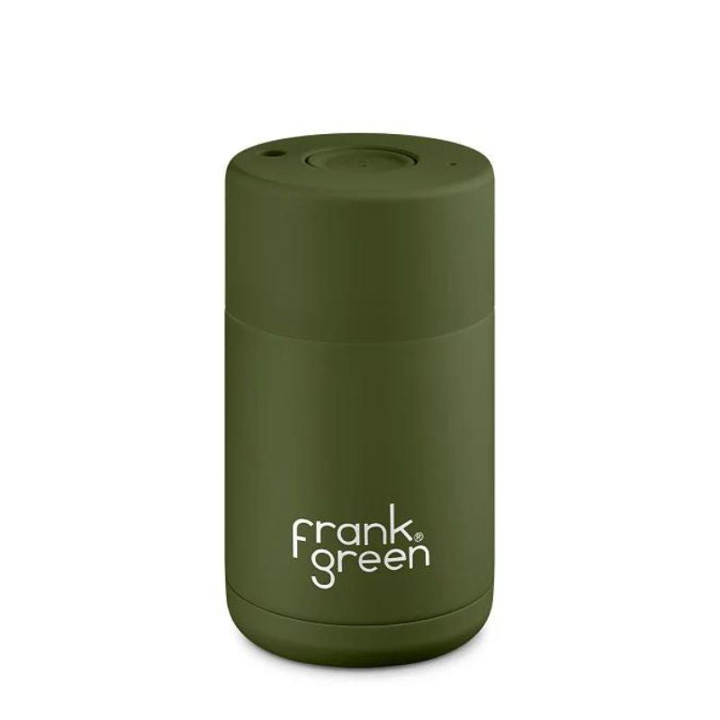 Frank Green ceramic reusable cup - coffee or tea cup - 10oz/295ml - khaki.