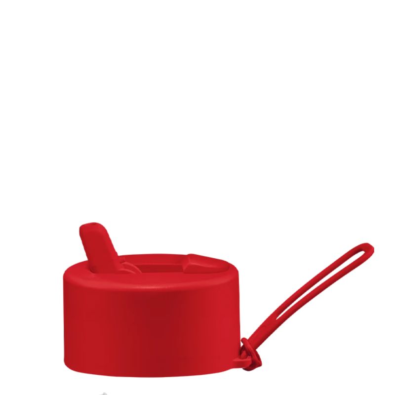 Frank Green replacement flip straw lid hull pack with strap - Atomic Red.