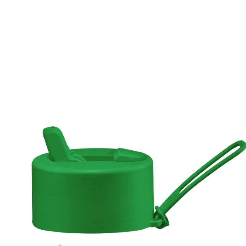 Frank Green replacement flip straw lid hull pack with strap - Evergreen.