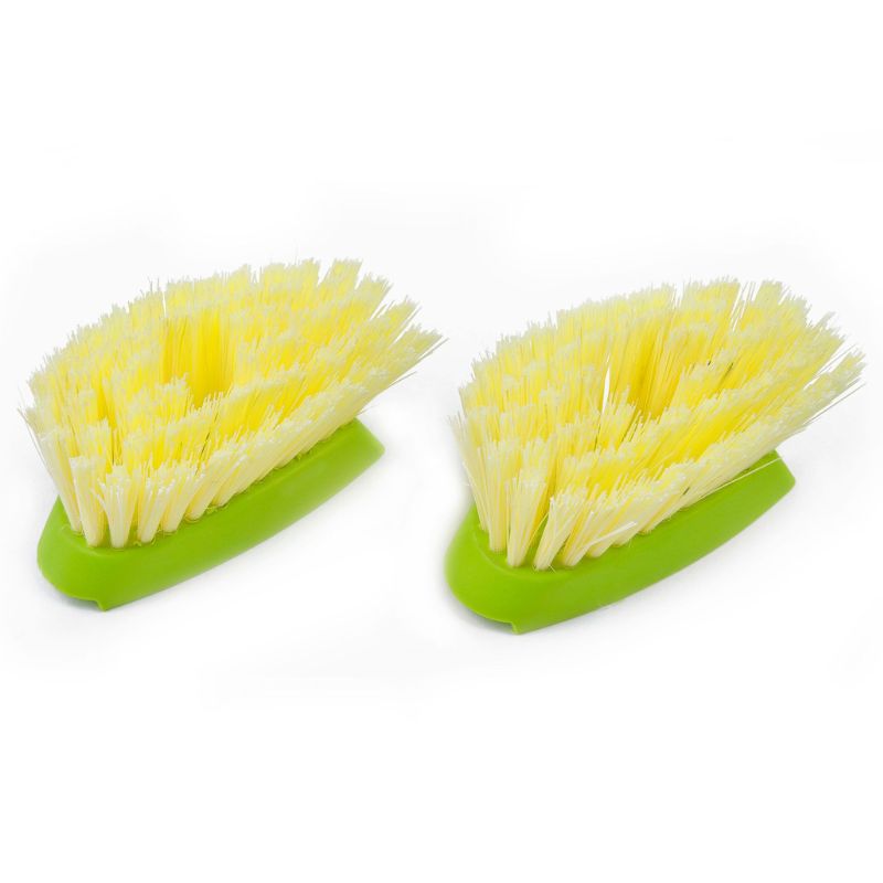 Full Circle Suds Up Dish Brush - green - 2 refill heads.