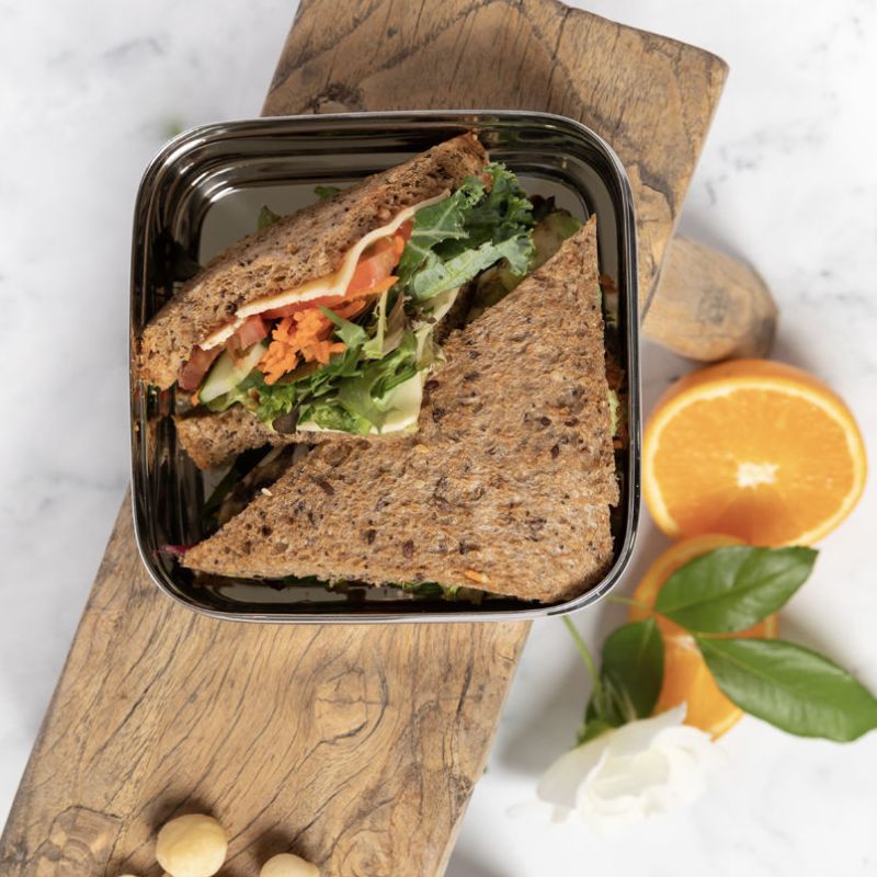 Green Essentials stainless steel container - The Sandwich Box.