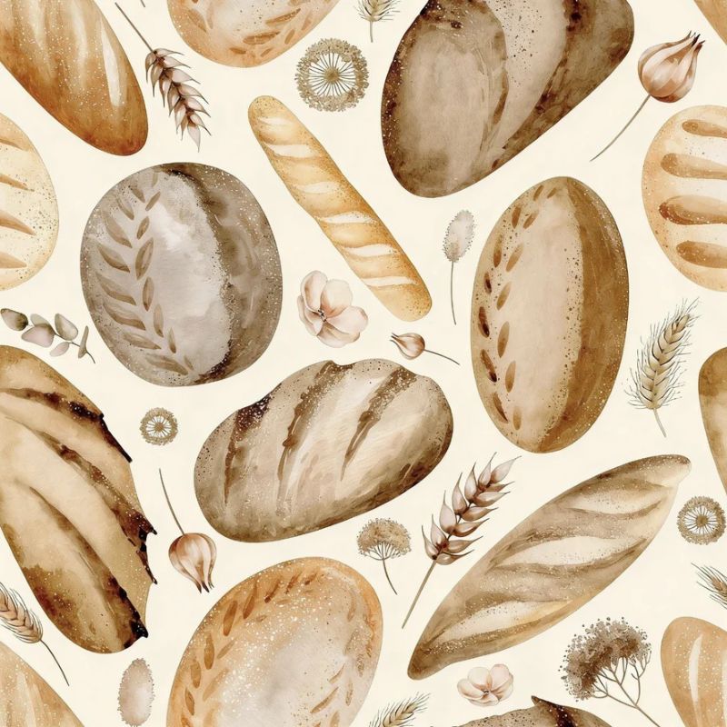 Honeybee Wrap - single beeswax wrap brad wrap - in Bread design.