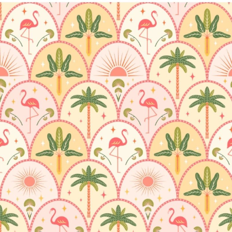 Honeybee Wrap - beeswax wrap - single size medium - Flamingo.