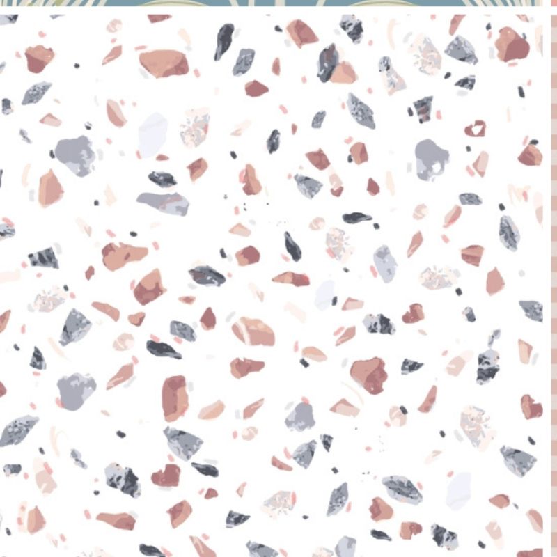 Honeybee Wrap - beeswax wrap - single size medium - Terrazzo.
