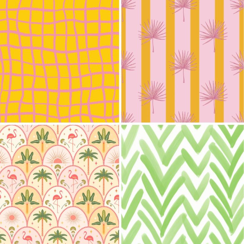 Honeybee Wraps - beeswax wraps - the Kithen Collection Pack - 4 different sized wraps - Summer Range.