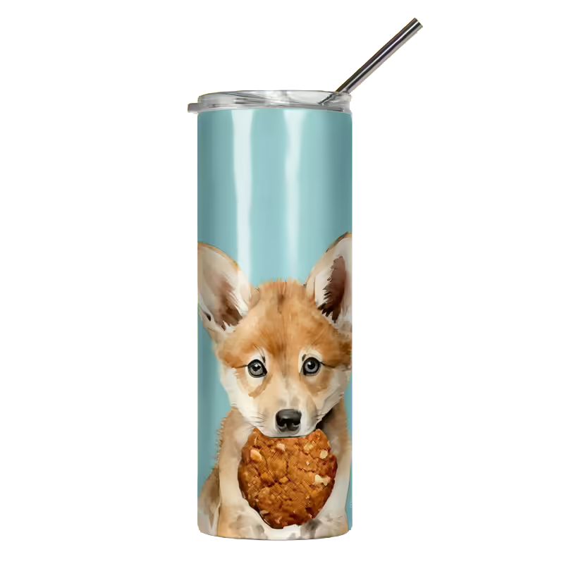 Ink and Fold 600ml stainless steel tumbler - Dingo.