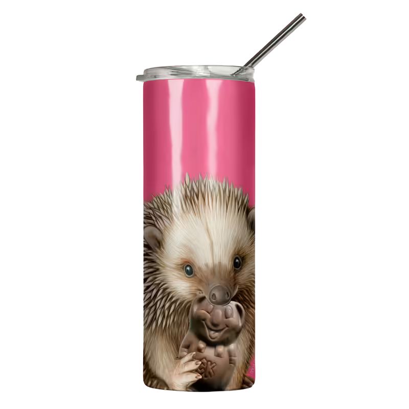 Ink and Fold 600ml stainless steel tumbler - Echidna.