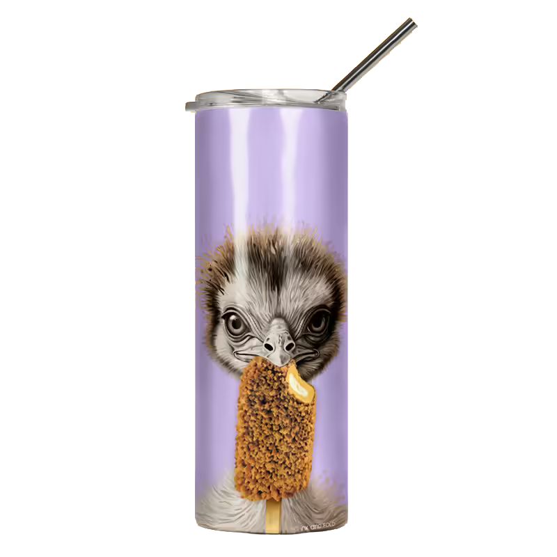 Ink and Fold 600ml stainless steel tumbler - Emu.