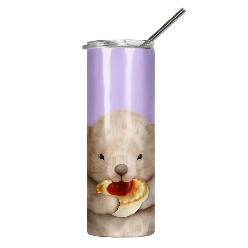 Ink and Fold 600ml stainless steel tumbler - Wombat.