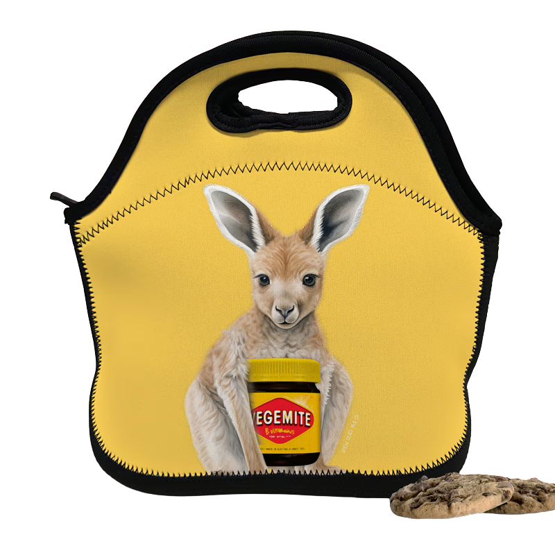 Ink and Fold neoprene lunch bag - Kangaroo.