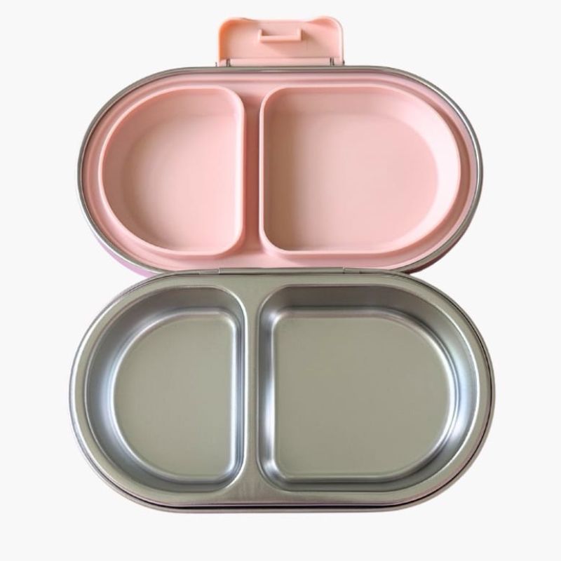 Kaally stainless steel snack box - Pink.