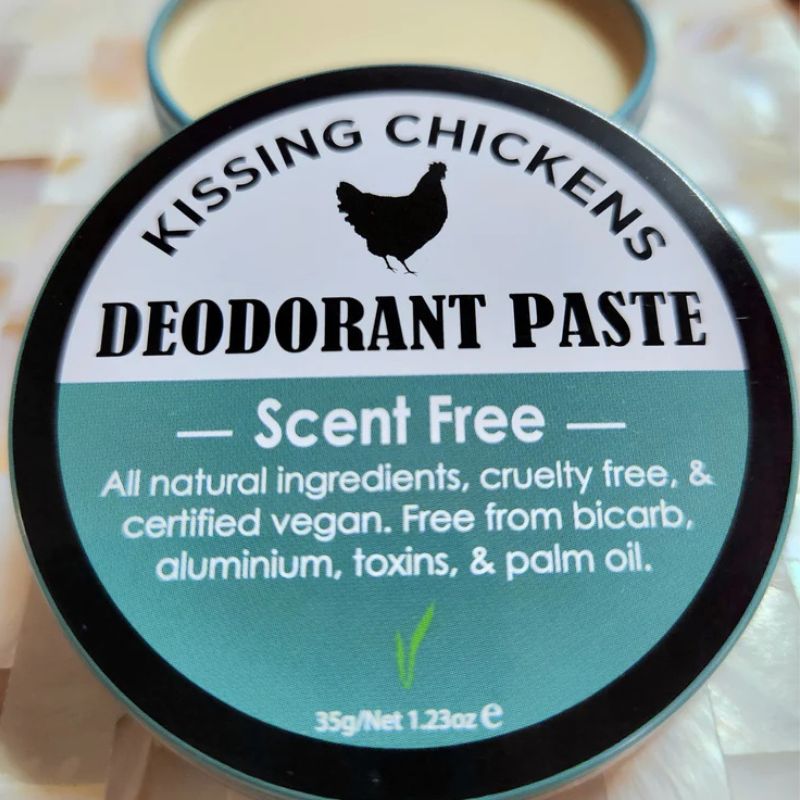 Kissing Chickens Organic Bicarb free natural deodorant paste - Scent Free.