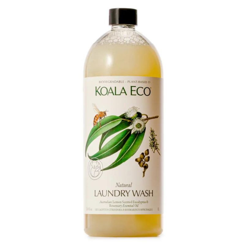 Koala Eco laundry was - lemon scented eucalyptus & rosemary essential oil - 1L.