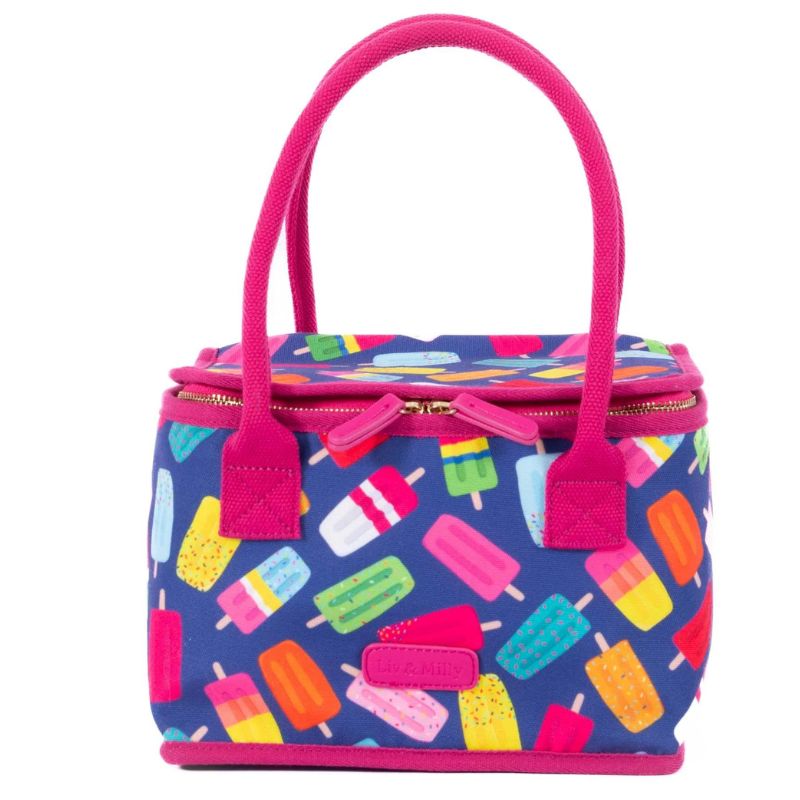 Liv and Milly insulated lunch cooler bag - Iceblocks design.