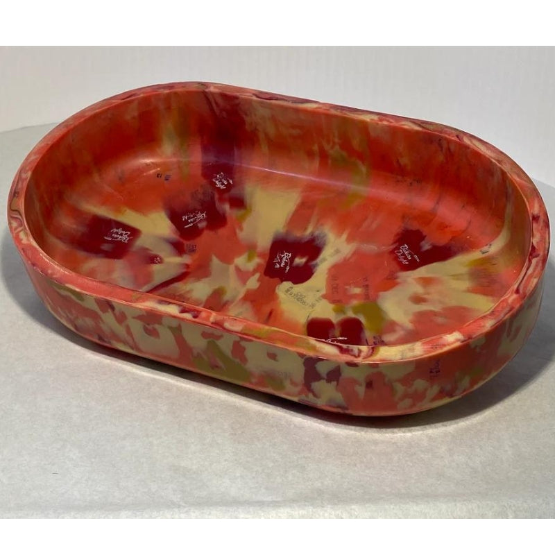 Long Bread Tag Bowl made from recycled bread tags My Green Stuff