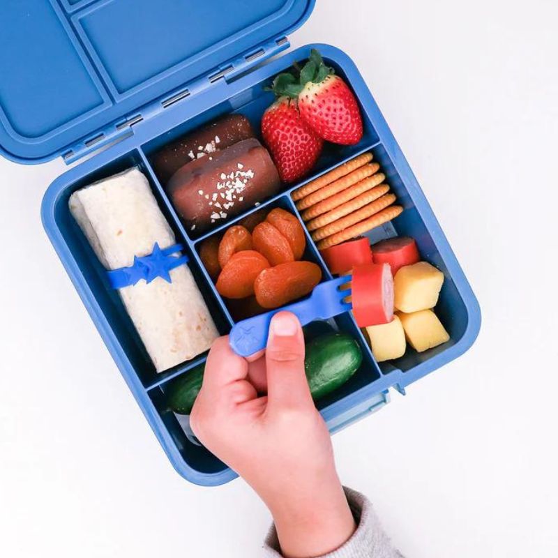 Lunch Punch - fork and spoon set - in use in a Little Lunch Box Co lunch box.