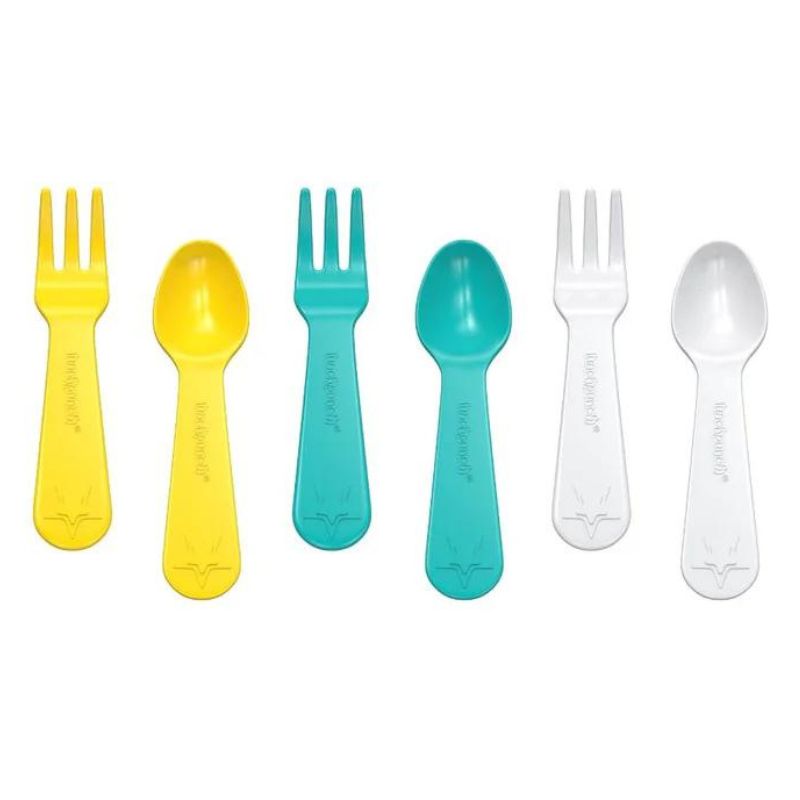 Lunch Punch - fork and spoon set - Yellow.