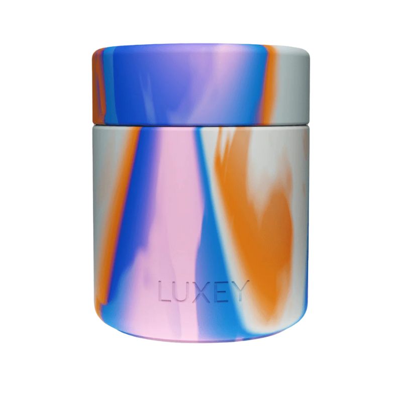 Luxey MiniLux reusable glass coffee cup - 6oz - 177ml/180ml - PE Swirl.