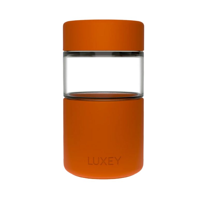 Luxey Original reusable glass coffee cup - 12oz/340ml/355ml - Copper.