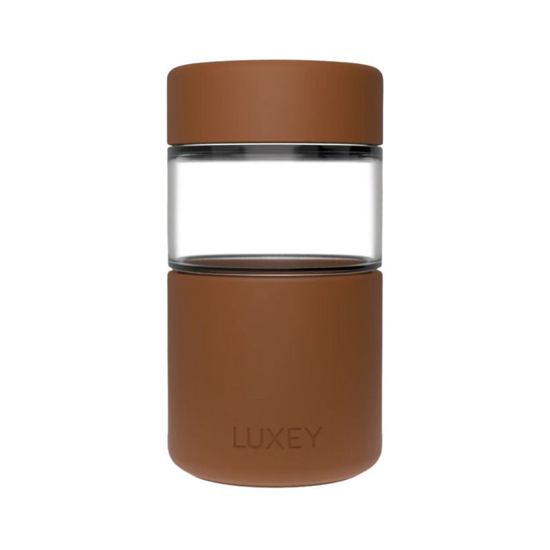 Luxey Original reusable glass coffee cup - 12oz/340ml/355ml - Teddy.