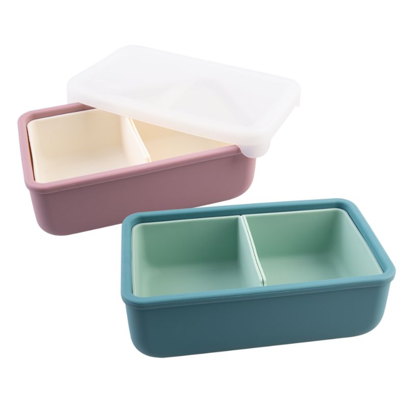 Melii Luxe silicone bento with silicone dividers - 700ml - mix photo.