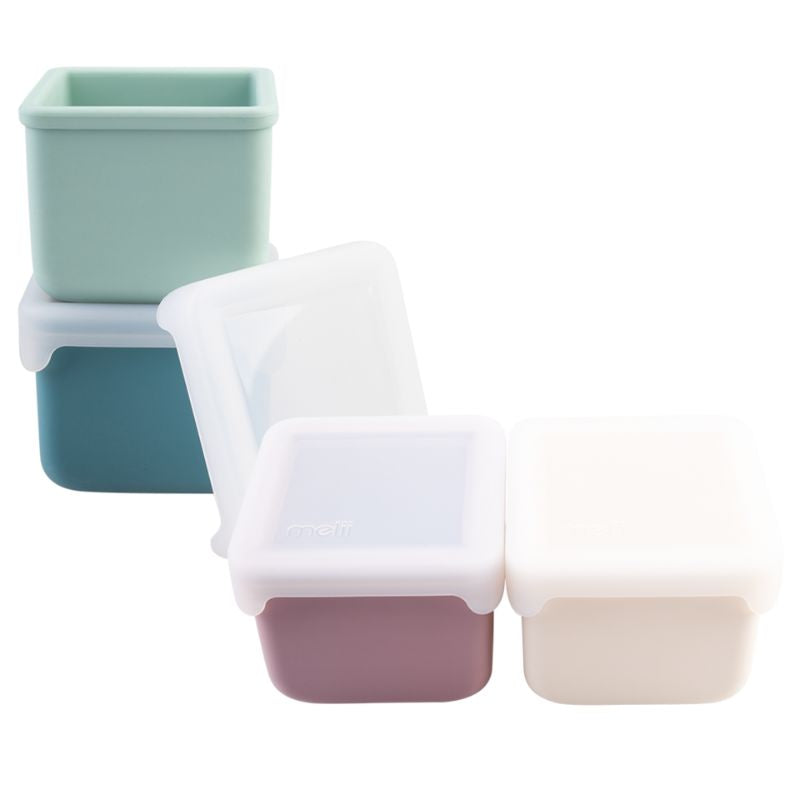 Melii Luxe silicone snack containers - set of 2 x 236ml - mix photo.