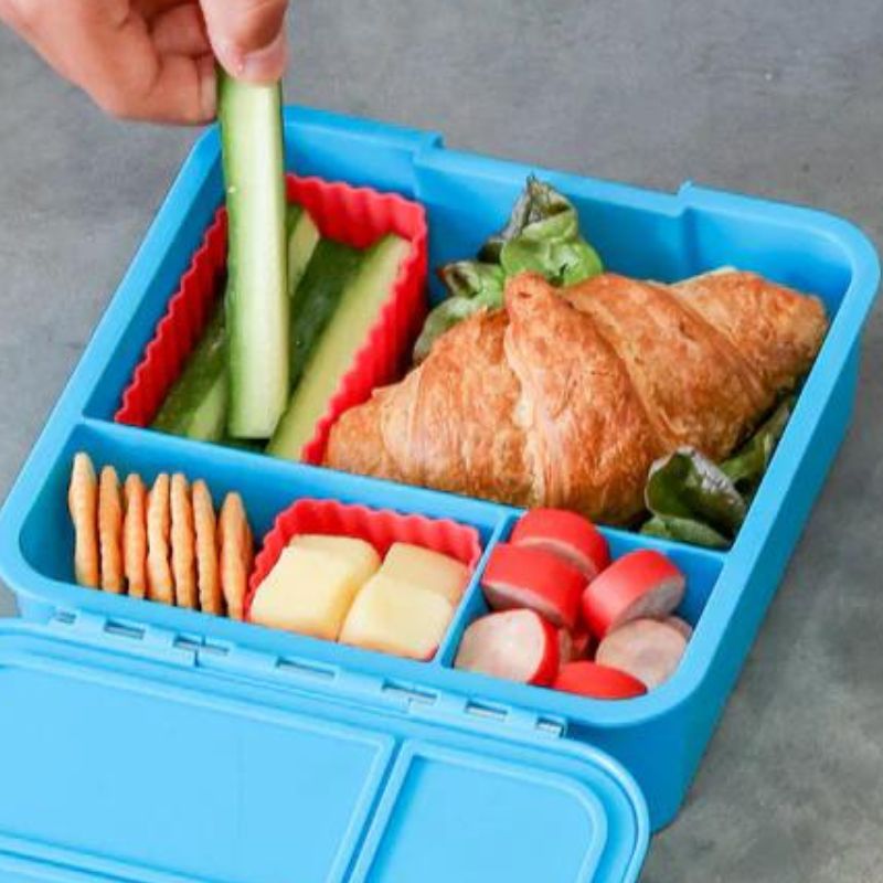 MontiiCo Bento Cups Mixed - cups in lunch box.
