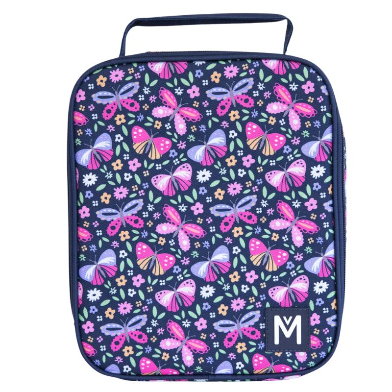 MontiiCo large Insulated lunch cooler bag in Butterflies design.