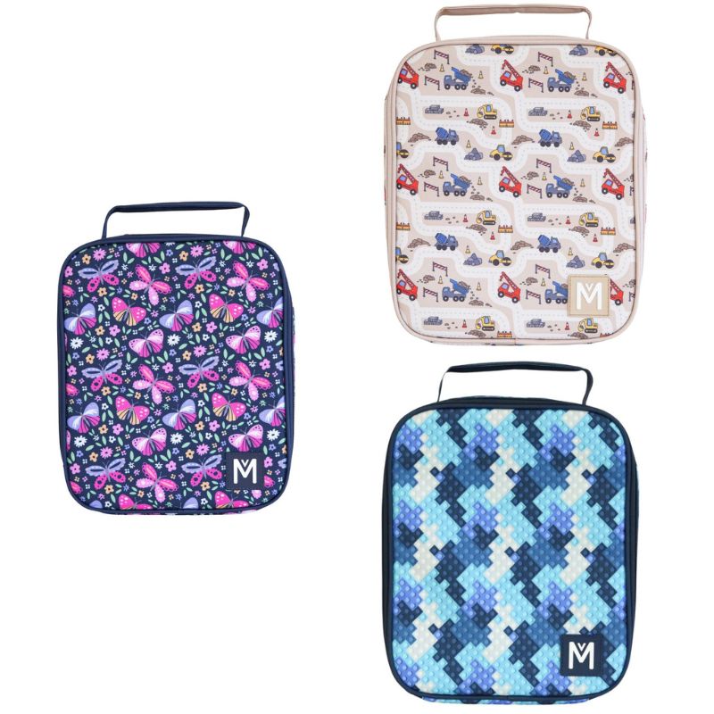 MontiiCo large Insulated lunch cooler bag in mixed designs. 