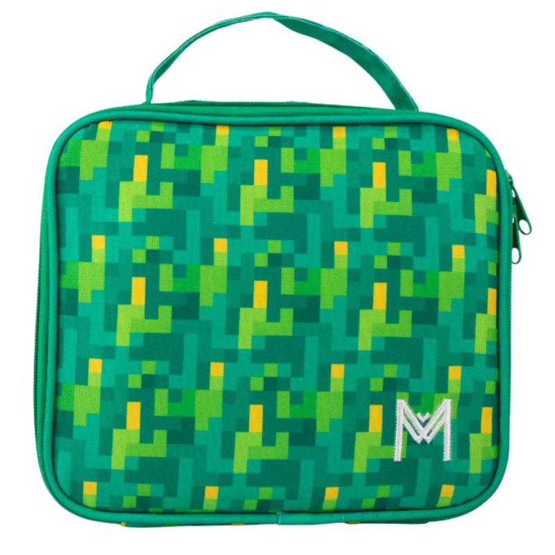 MontiiCo medium insulated lunch bag - Pixels design.