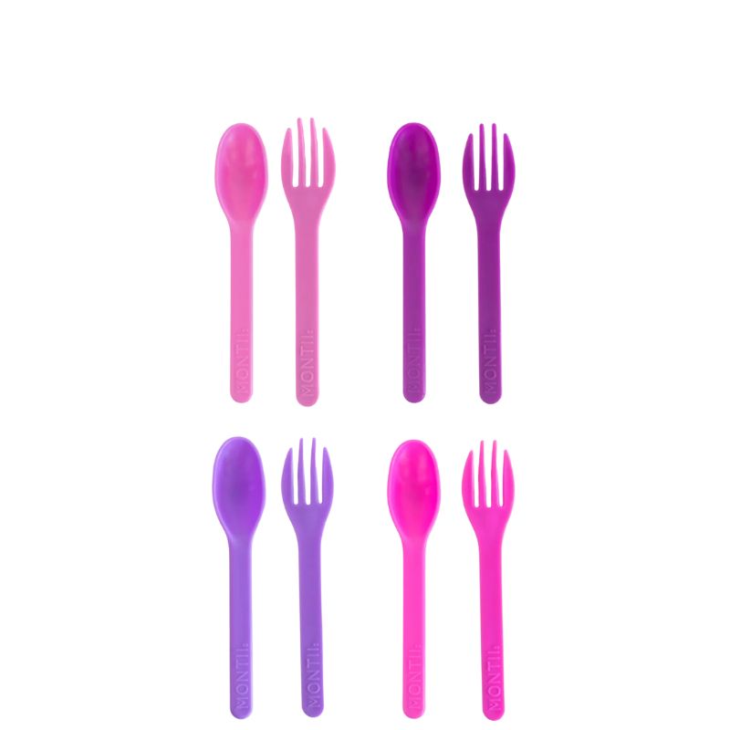 MontiiCo out and about cutlery set - Blush.