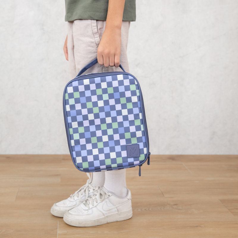 MontiiCo large Insulated lunch cooler bag in the new larger size - boy holding a bag.