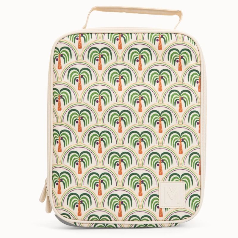 MontiiCo large Insulated lunch cooler bag in the new larger size - Coconut Palms.